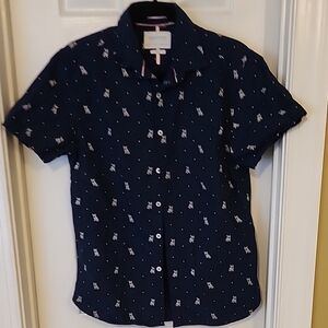 Navy& bulldogs,Denim& Flowers brand,size medium